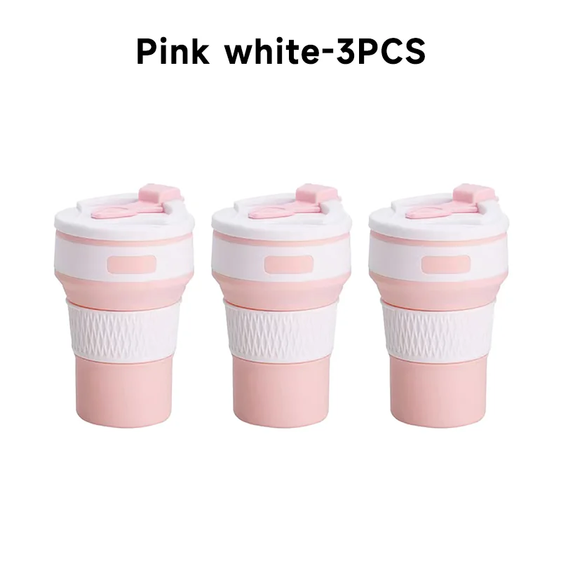 Silikon Trink Becher klappbar faltbar Reise Camping Wandern Outdoor Mug 350ML