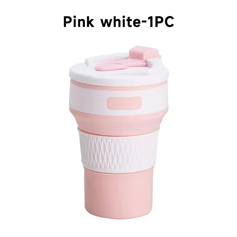 Silikon Trink Becher klappbar faltbar Reise Camping Wandern Outdoor Mug 350ML