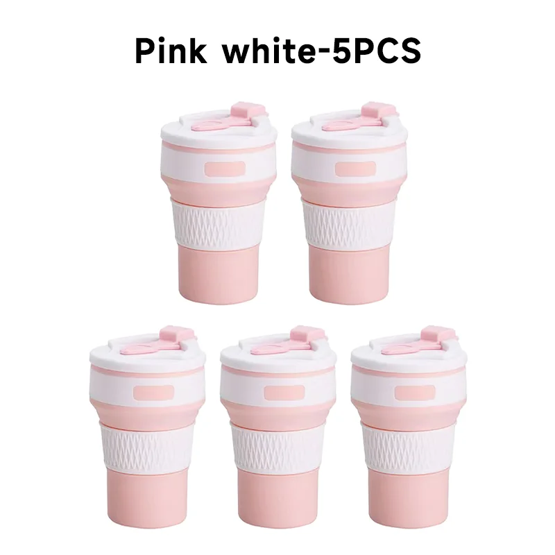 Silikon Trink Becher klappbar faltbar Reise Camping Wandern Outdoor Mug 350ML