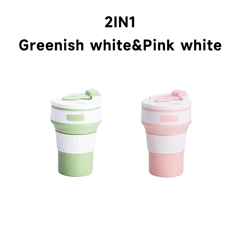 Silikon Trink Becher klappbar faltbar Reise Camping Wandern Outdoor Mug 350ML
