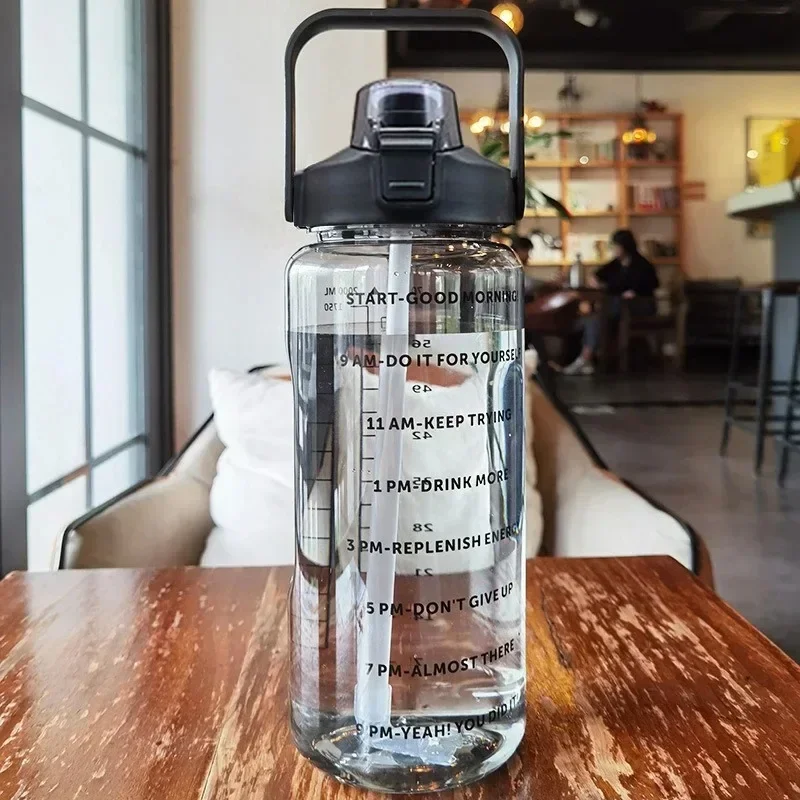 2L Trinkflasche Sportflasche Tritan Wasserflasche Getränkeflasche BPA-frei