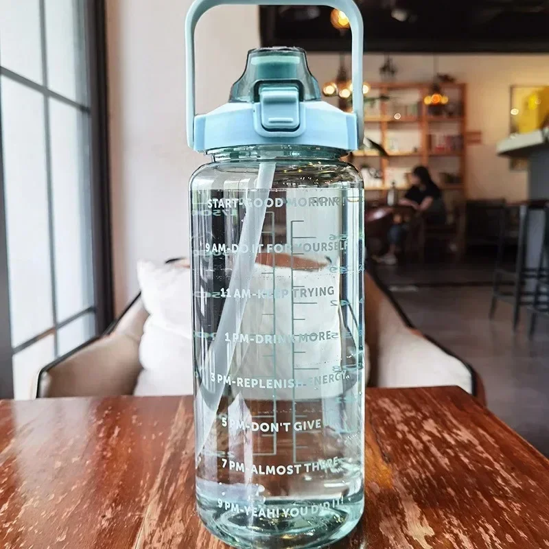 2L Trinkflasche Sportflasche Tritan Wasserflasche Getränkeflasche BPA-frei