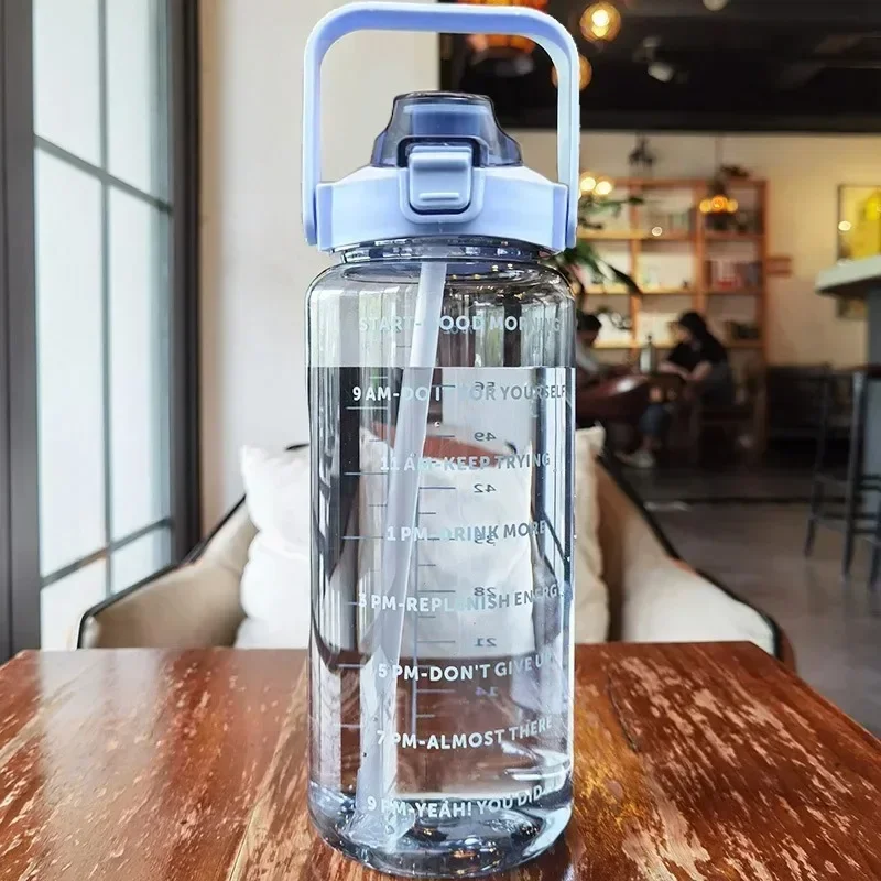 2L Trinkflasche Sportflasche Tritan Wasserflasche Getränkeflasche BPA-frei