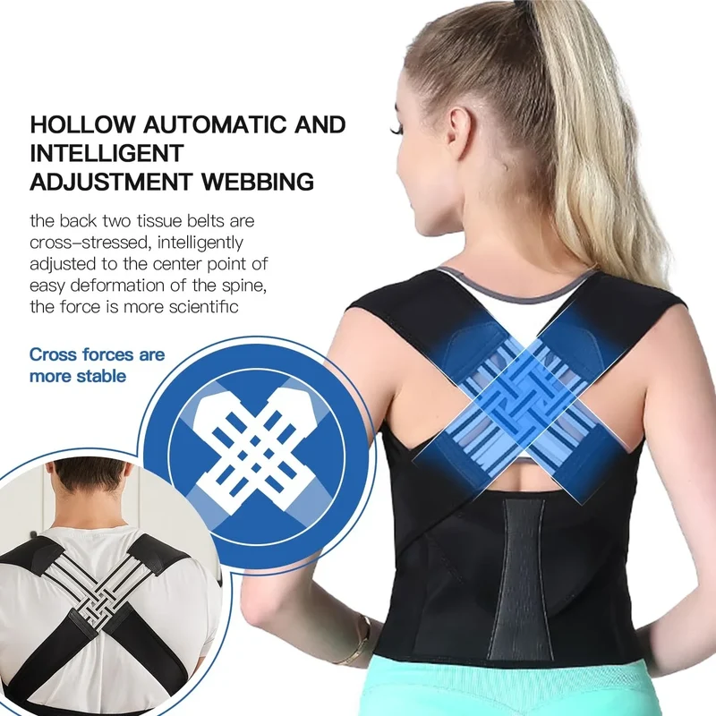 Rückenhalter Geradehalter Verstellbarer Rückenbandage Haltungskorrektur Stabilisator