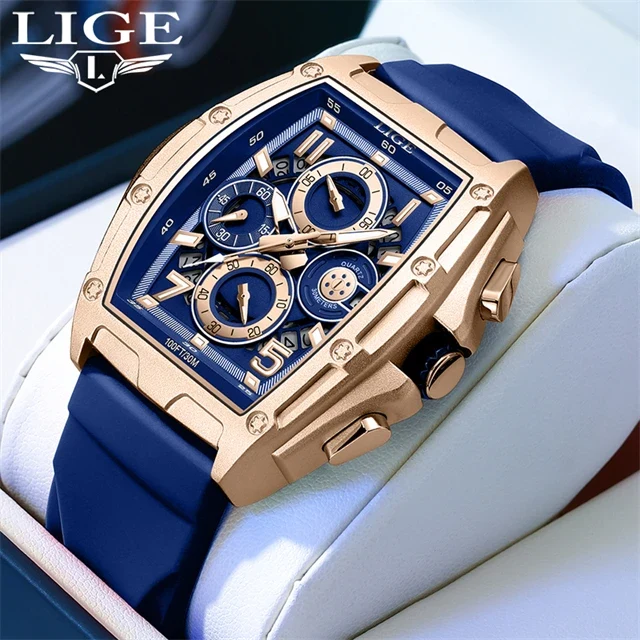 Herren Armbanduhr Silber Schwarz Edelstahl Quarzuhr Luxus Chronograph Business