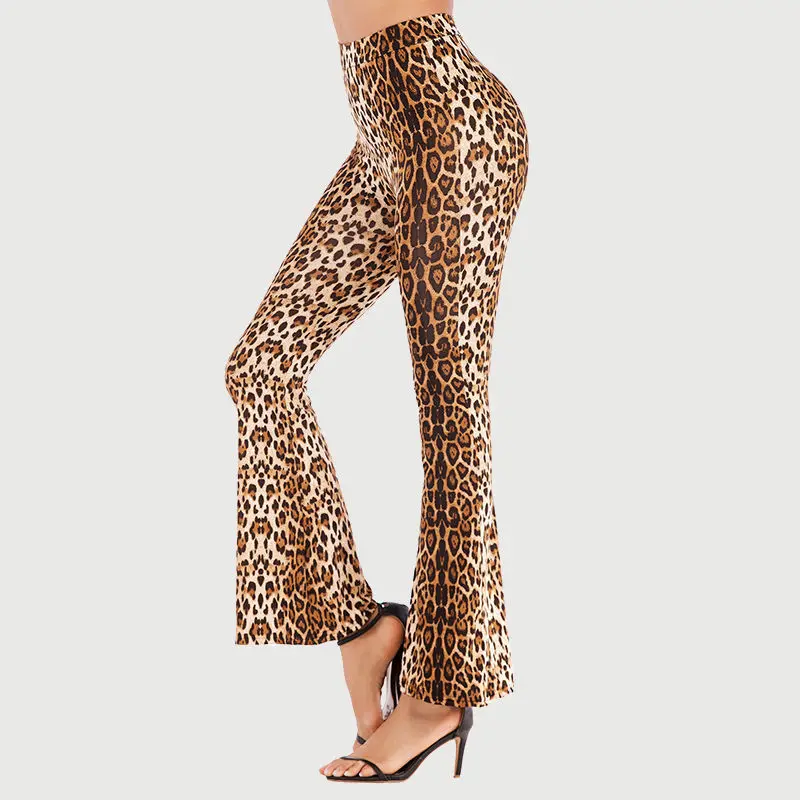 Damen Leggings Sexy gestreift hoher Taille Bootcut Hüftjeans Schlaghose Flared