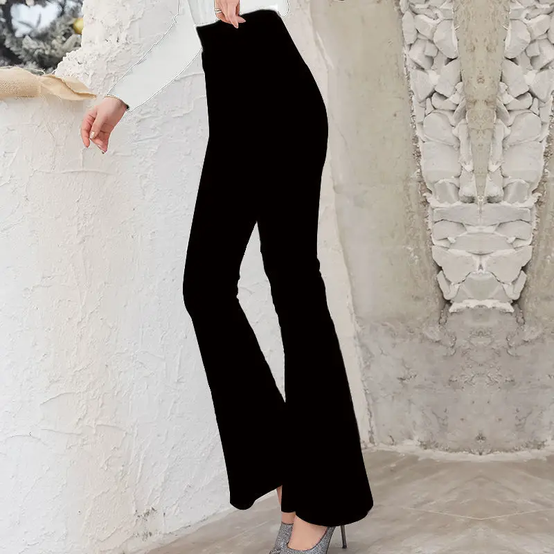 Damen Leggings Sexy gestreift hoher Taille Bootcut Hüftjeans Schlaghose Flared