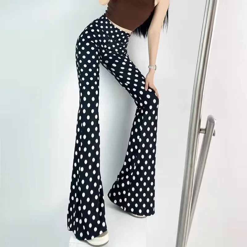 Damen Leggings Sexy gestreift hoher Taille Bootcut Hüftjeans Schlaghose Flared