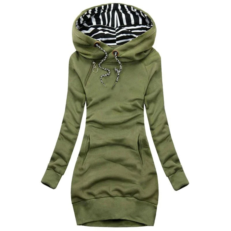 Damen Kapuzenkleid Pullikleid Party Kleid Minikleid Hoodie Kapuzenpullover