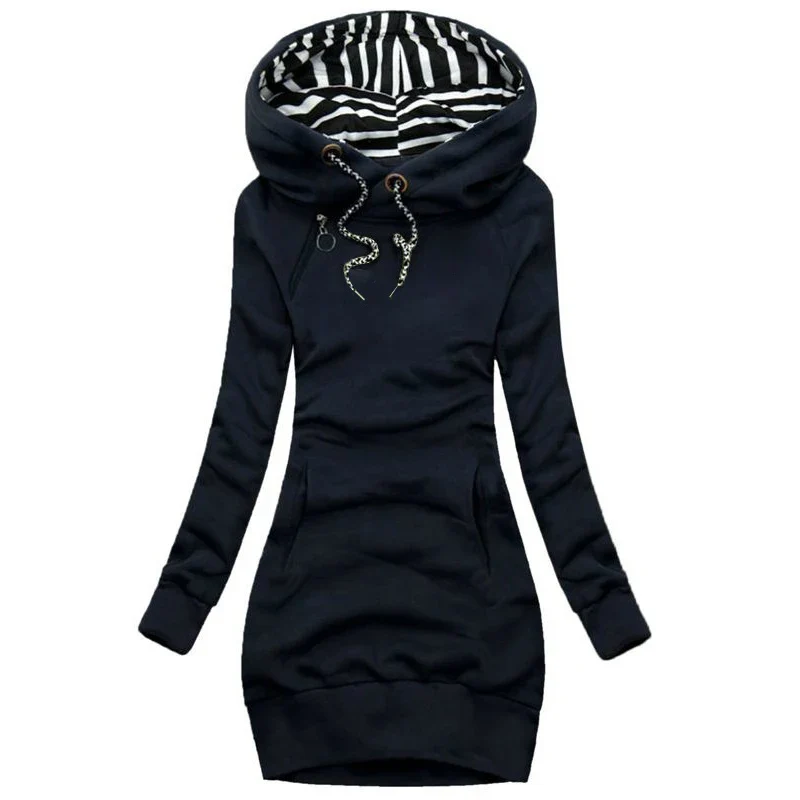 Damen Kapuzenkleid Pullikleid Party Kleid Minikleid Hoodie Kapuzenpullover