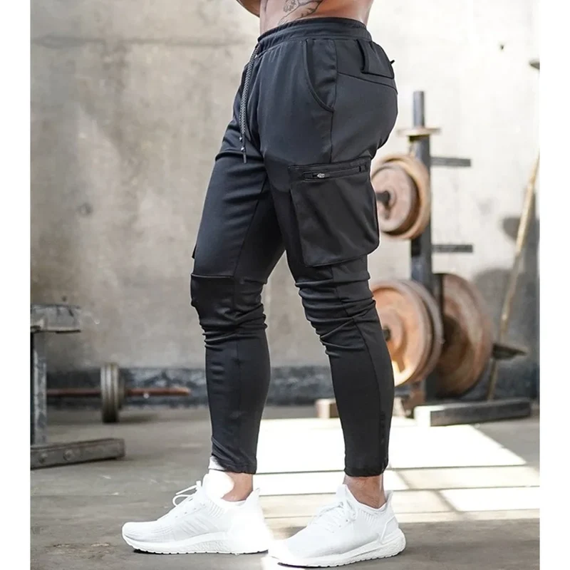 Herren Sporthose Jogger Jogginghose Sweatpants Trainingshose Cargo Hose mit Zip