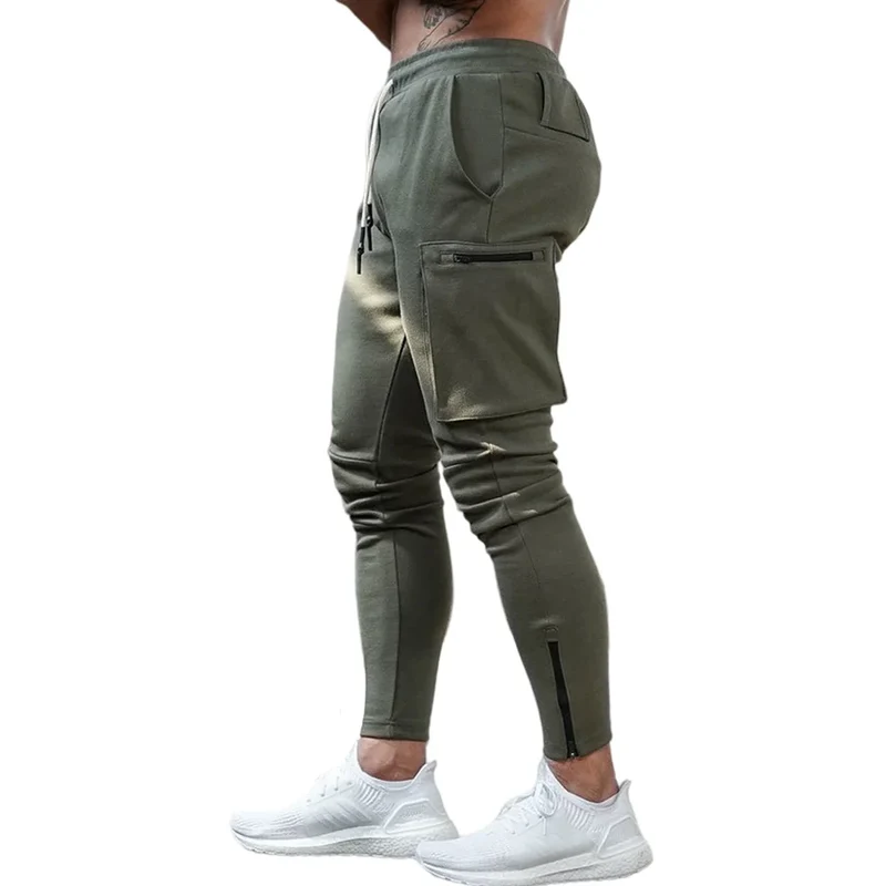 Herren Sporthose Jogger Jogginghose Sweatpants Trainingshose Cargo Hose mit Zip