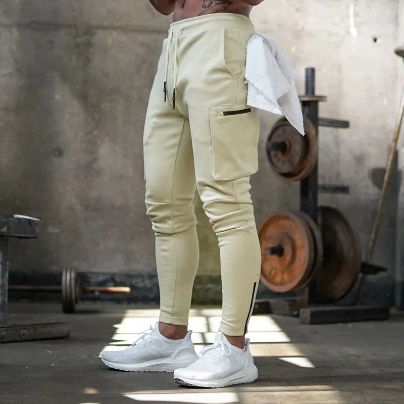Herren Sporthose Jogger Jogginghose Sweatpants Trainingshose Cargo Hose mit Zip