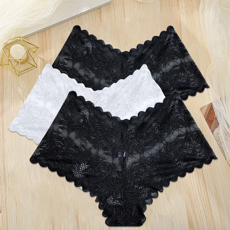 3Stk Frauen Spitze Tanga String Höschen Sexy Schlüpfer Slip Dessous Unterwäsche
