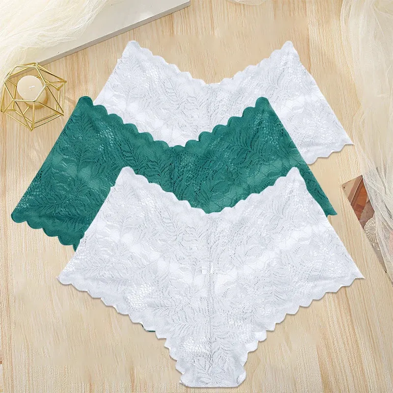 3Stk Frauen Spitze Tanga String Höschen Sexy Schlüpfer Slip Dessous Unterwäsche