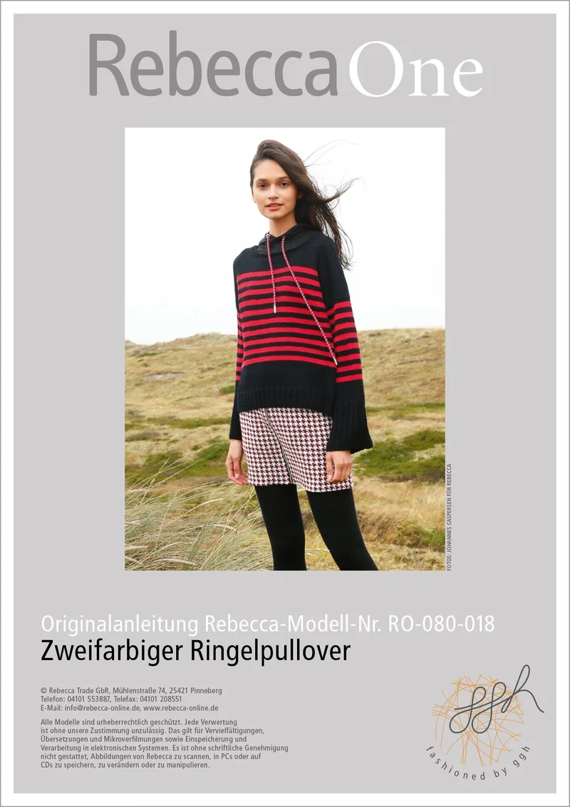 Anleitung - Zweifarbiger Ringelpullover