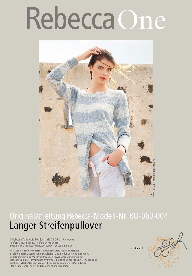 Langer Streifenpullover