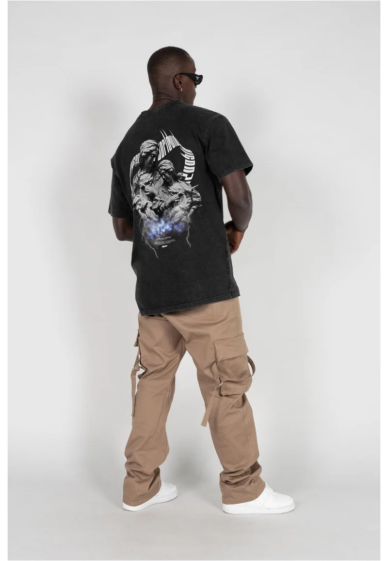 HIGHER THAN HEAVEN V.2 Acid Washed Heavy Oversize Tee