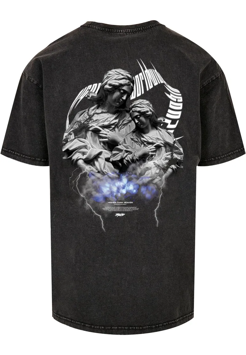 HIGHER THAN HEAVEN V.2 Acid Washed Heavy Oversize Tee