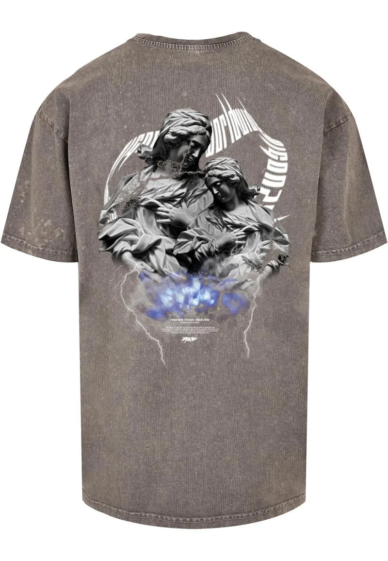 HIGHER THAN HEAVEN V.2 Acid Washed Heavy Oversize Tee