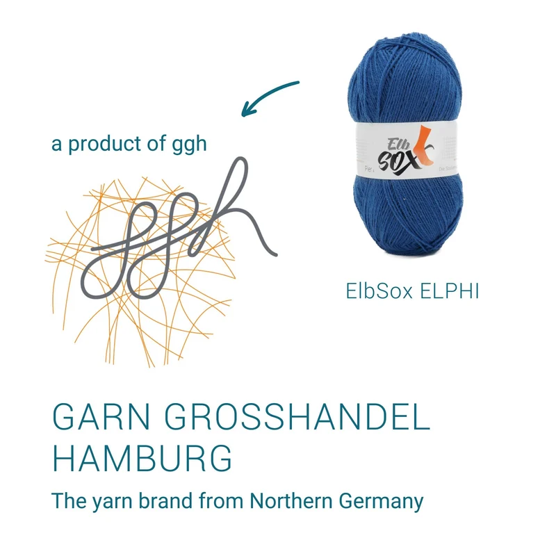 ElbSox Pier 4 | 100g Sockenwolle | 003 - Tiefseeblau