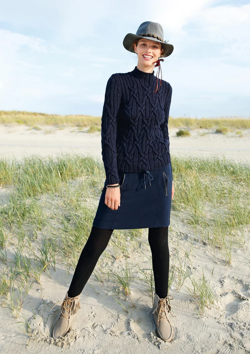 Pullover mit Zöpfen