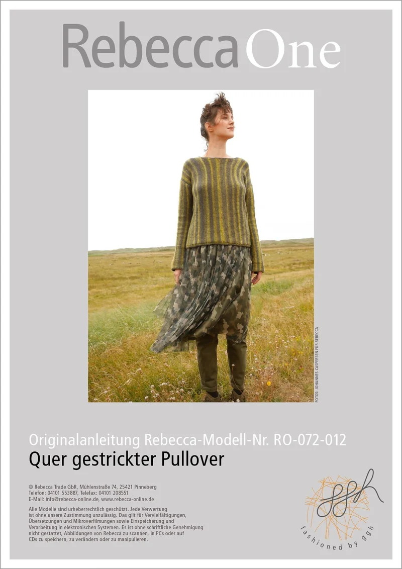 Strickanleitung - Quer gestrickter Pullover