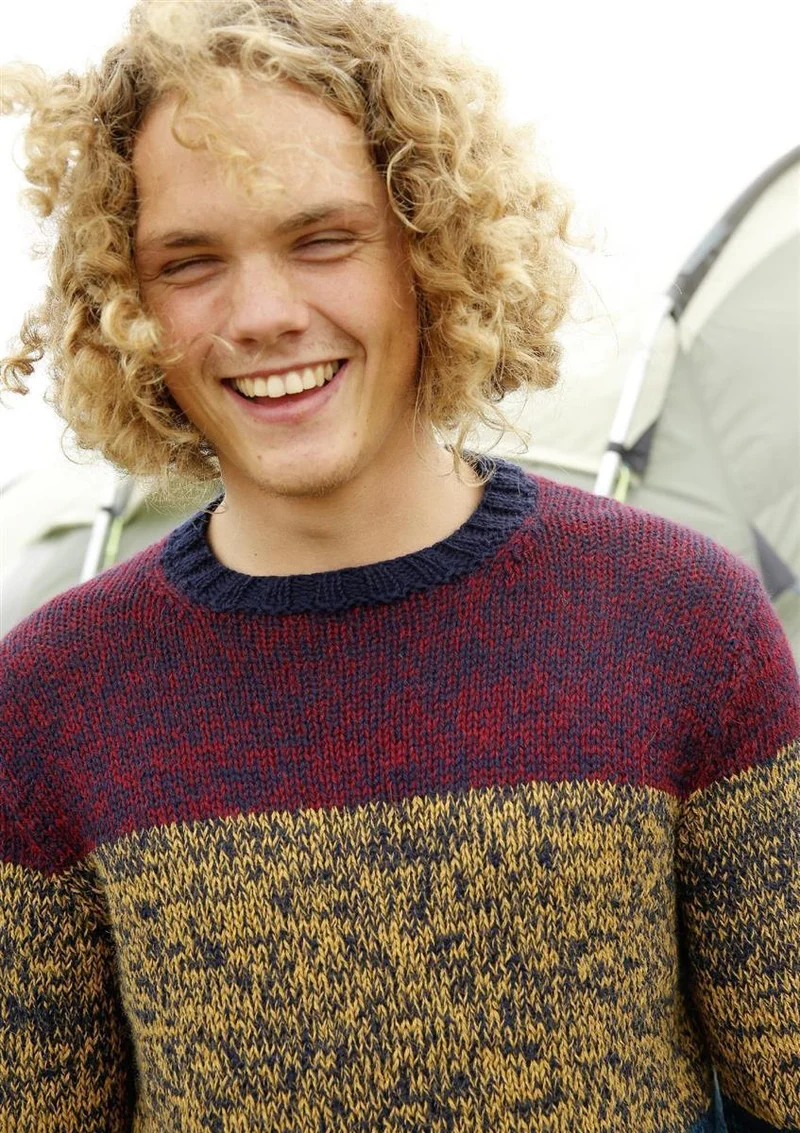 Strickanleitung - Melierter Herrenpullover