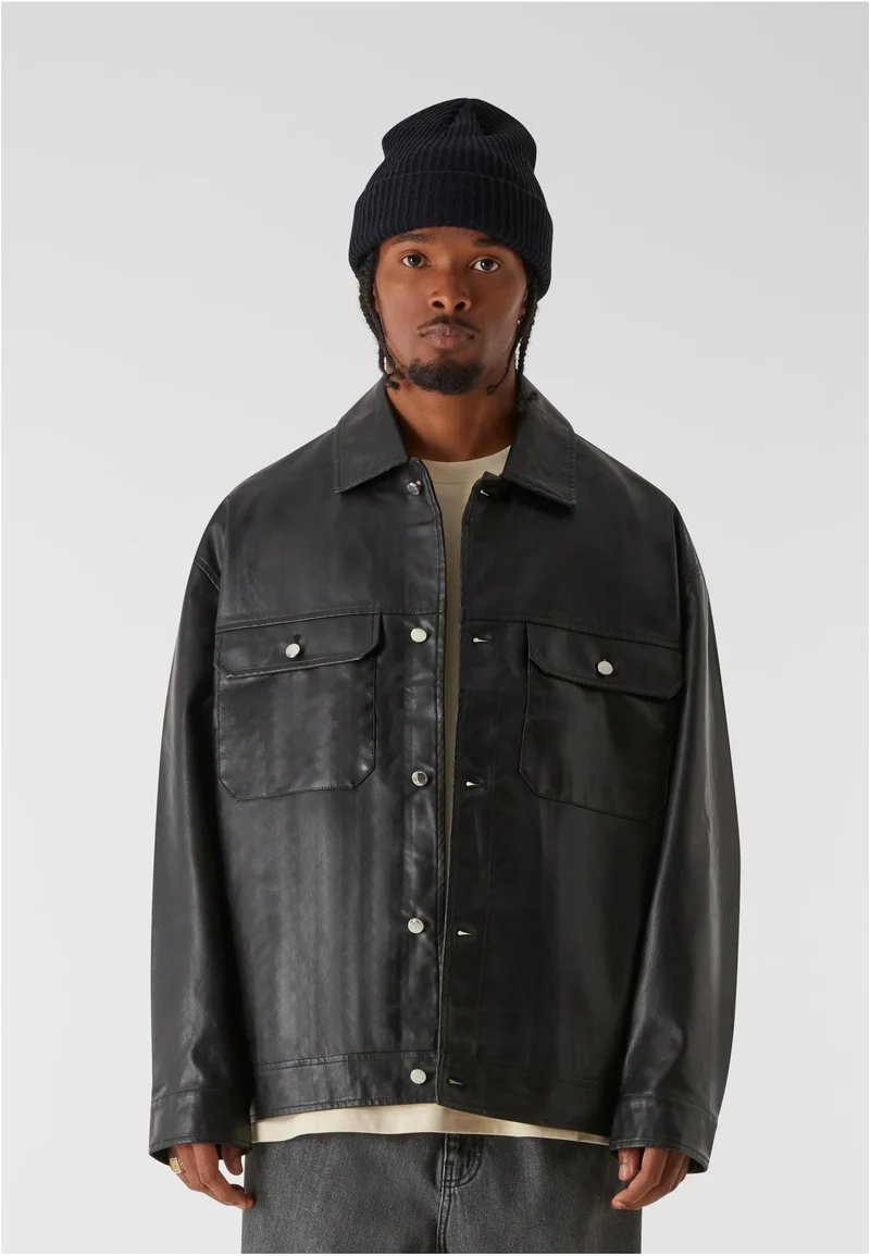 MJG IMITATION LEATHER JACKET