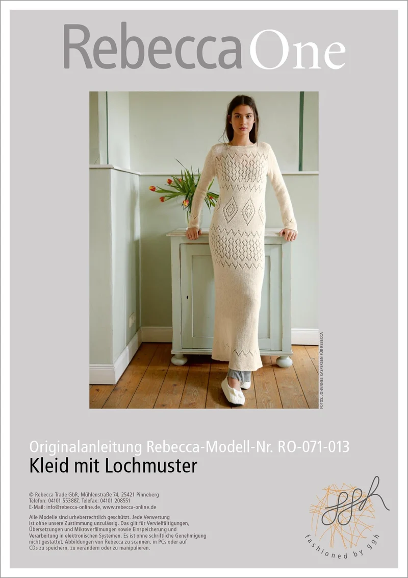Strickanleitung - Kleid mit Lochmuster