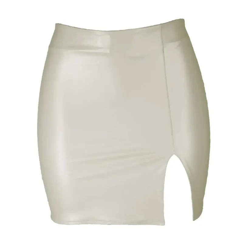 Sexy Damen Lederrock Minirock PU Mini Rock Bodycon Partyrock Clubwear