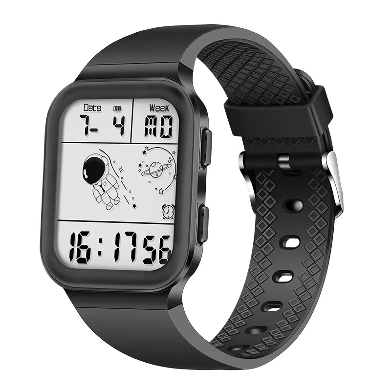Herren Armbanduhr Digital Uhr Silber Edelstahl Quarzuhr Luxus LED Chronograph