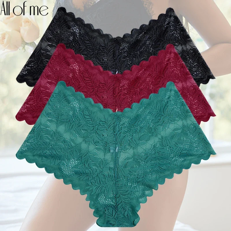 3Stk Frauen Spitze Tanga String Höschen Sexy Schlüpfer Slip Dessous Unterwäsche
