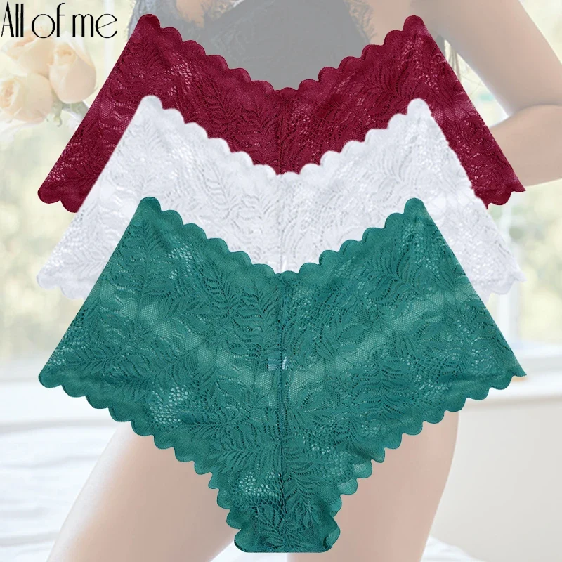 3Stk Frauen Spitze Tanga String Höschen Sexy Schlüpfer Slip Dessous Unterwäsche