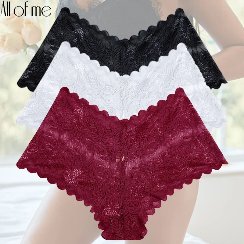 3Stk Frauen Spitze Tanga String Höschen Sexy Schlüpfer Slip Dessous Unterwäsche
