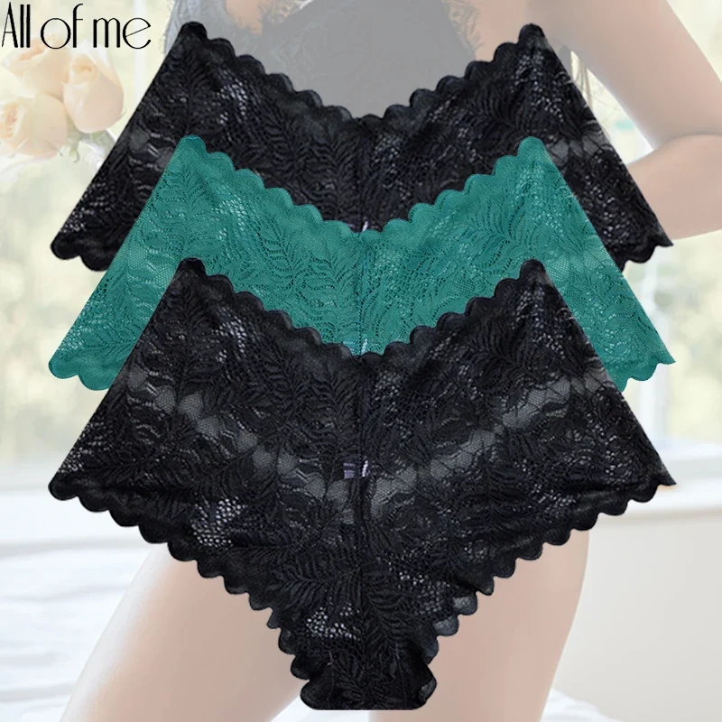 3Stk Frauen Spitze Tanga String Höschen Sexy Schlüpfer Slip Dessous Unterwäsche