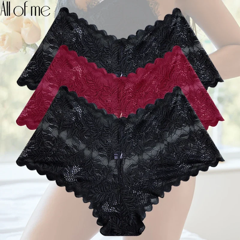 3Stk Frauen Spitze Tanga String Höschen Sexy Schlüpfer Slip Dessous Unterwäsche