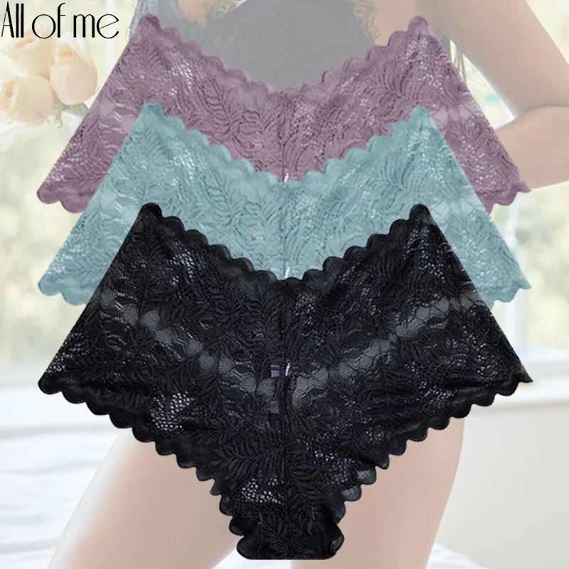 3Stk Frauen Spitze Tanga String Höschen Sexy Schlüpfer Slip Dessous Unterwäsche
