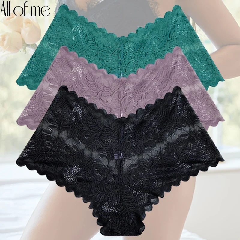 3Stk Frauen Spitze Tanga String Höschen Sexy Schlüpfer Slip Dessous Unterwäsche
