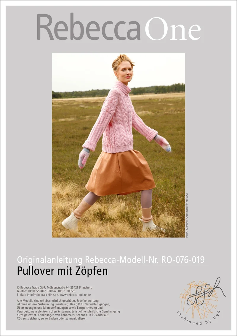 Strickanleitung - Pullover mit Zöpfen