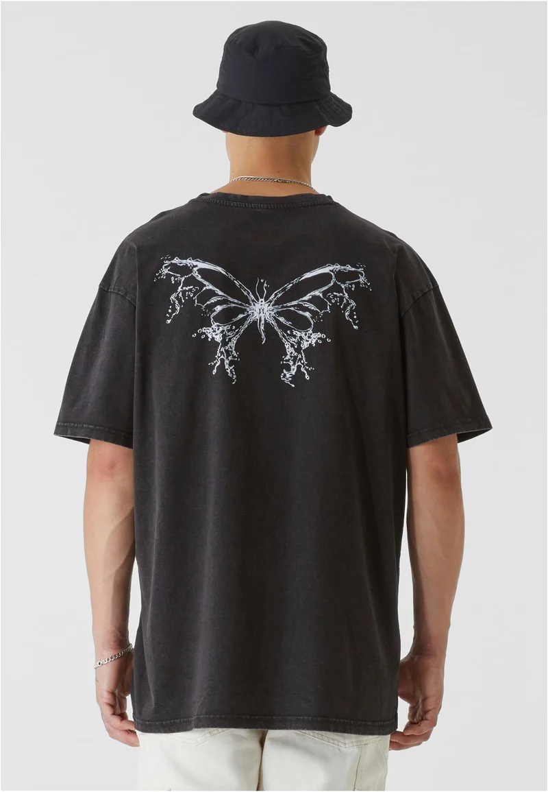 LY Acid Washed Tee Butterfly V.3