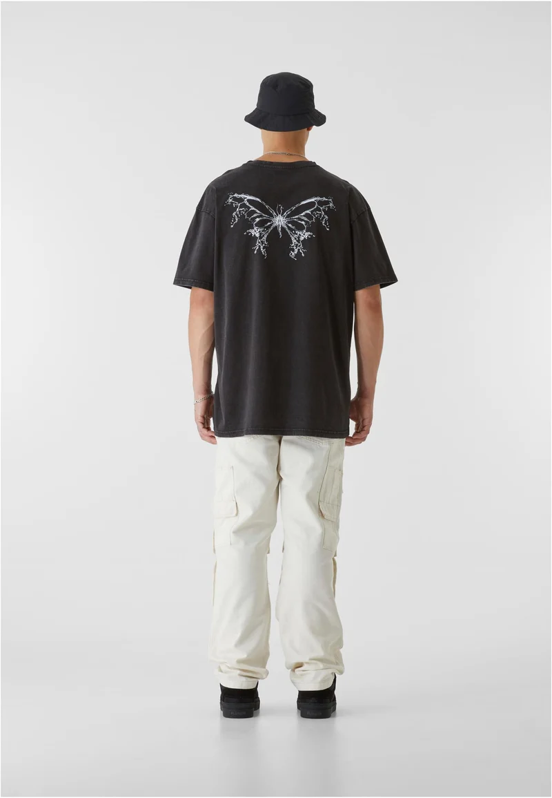 LY Acid Washed Tee Butterfly V.3