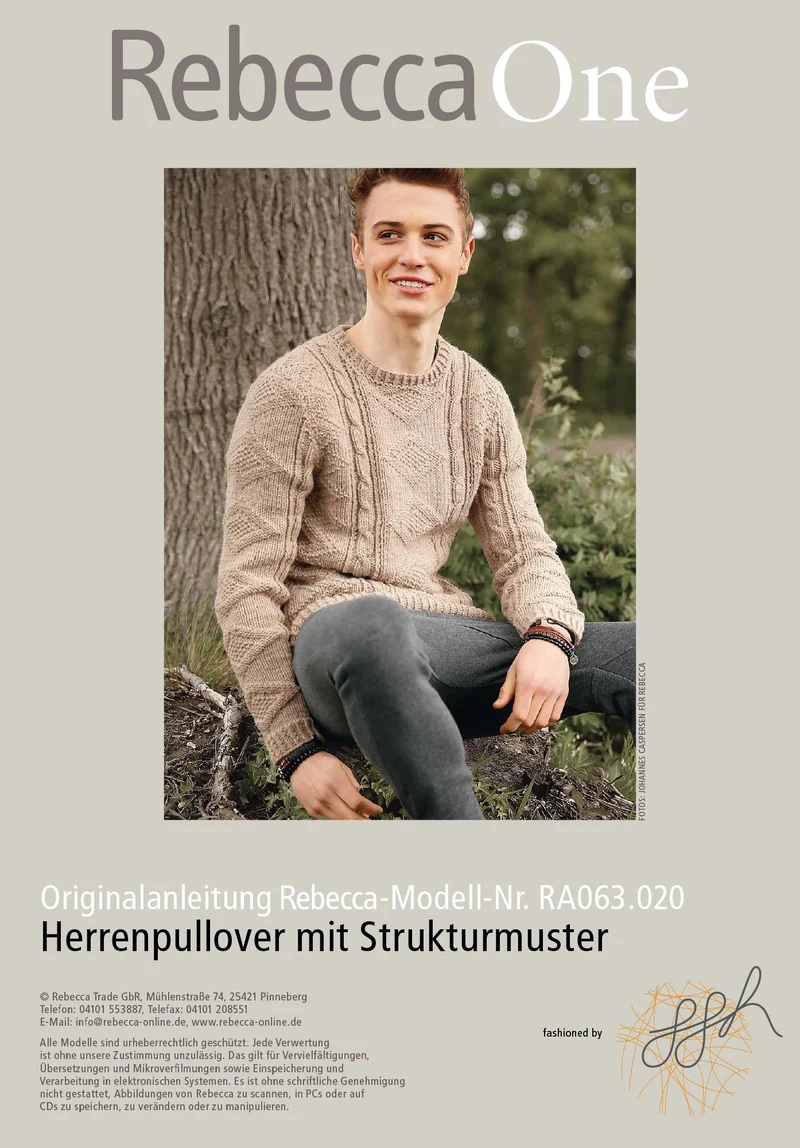 Herrenpullover mit Strukturmuster