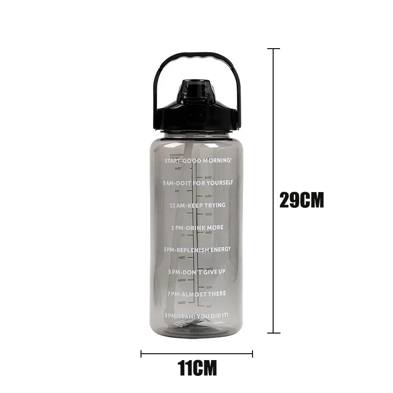 2L Trinkflasche Sportflasche Tritan Wasserflasche Getränkeflasche BPA-frei