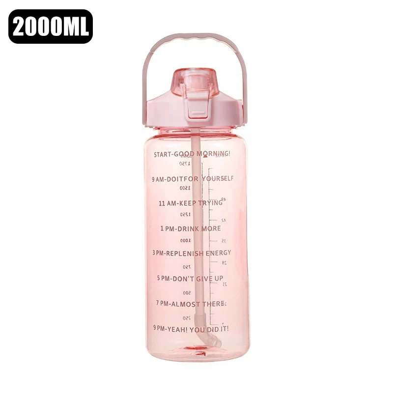 2L Trinkflasche Sportflasche Tritan Wasserflasche Getränkeflasche BPA-frei