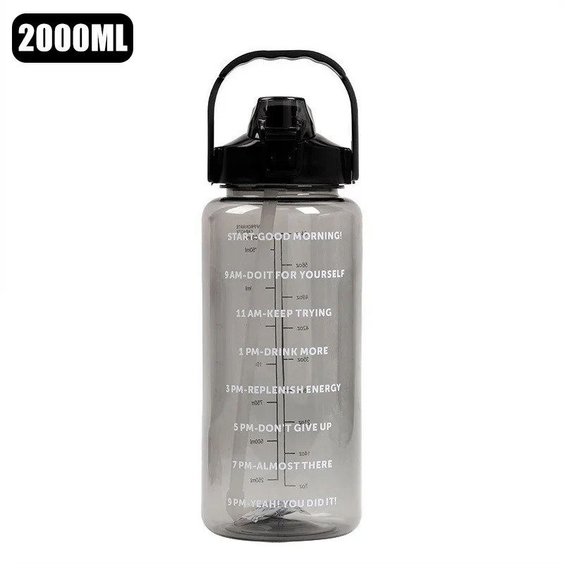 2L Trinkflasche Sportflasche Tritan Wasserflasche Getränkeflasche BPA-frei