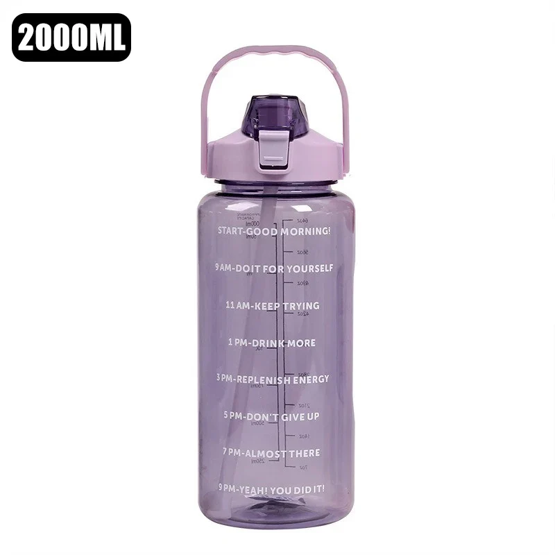 2L Trinkflasche Sportflasche Tritan Wasserflasche Getränkeflasche BPA-frei