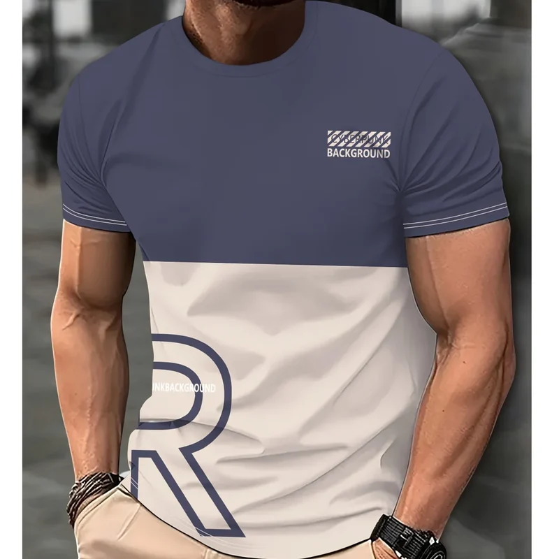 Herren T-Shirt Rundhals Kurzarm Slim Fit Hemd Polohemd Streetwear Shirt NEU