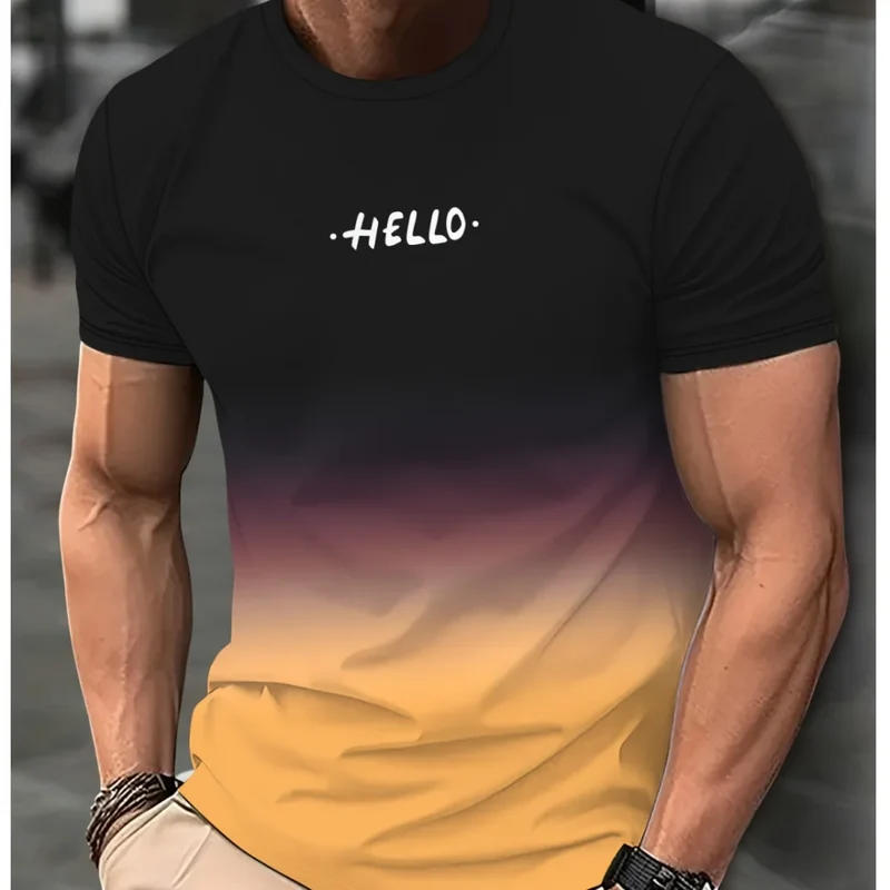 Herren T-Shirt Rundhals Kurzarm Slim Fit Hemd Polohemd Streetwear Shirt NEU