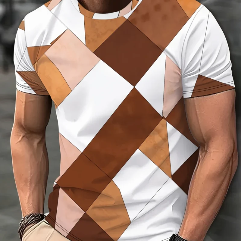 Herren T-Shirt Rundhals Kurzarm Slim Fit Hemd Polohemd Streetwear Shirt NEU